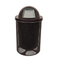 COATEDOUTDOORFURNITURE RDT-P-BRW Heavy Duty Round Trash Receptacle by CoatedOutdoorFurniture