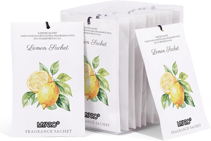 MYARO 12 Packs Lemon Scented Sachets by MYARO