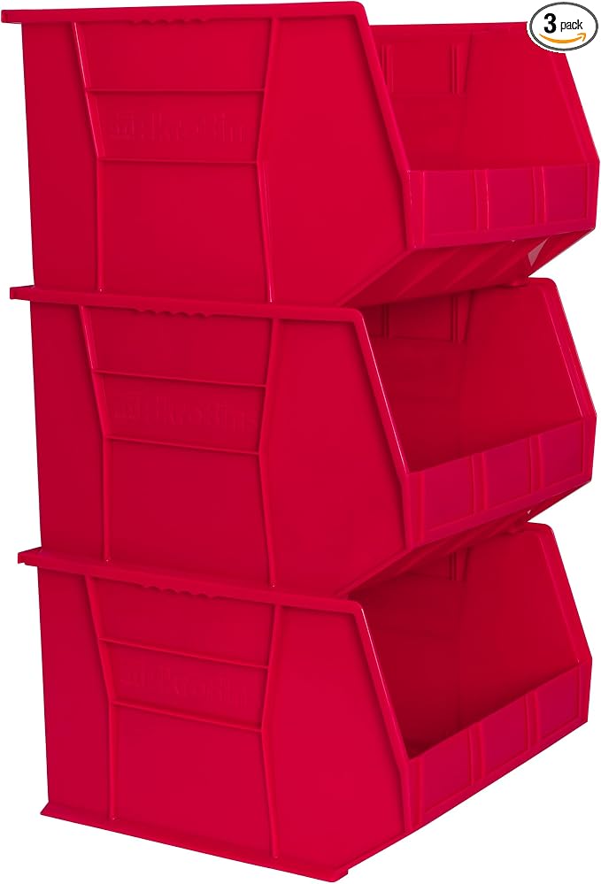 Akro-Mils 30270 AkroBins Plastic Storage Bins, Space-Saving Stackable Bins by Akro-Mils