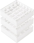Criusia 3 Pack Sock Underwear Drawer Organizer Dividers, 64 Cell Fabric by Criusia