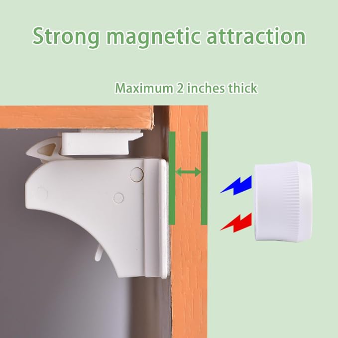 20 Pack Vkania Magnetic Cabinet Locks Baby Proofing - Image 6