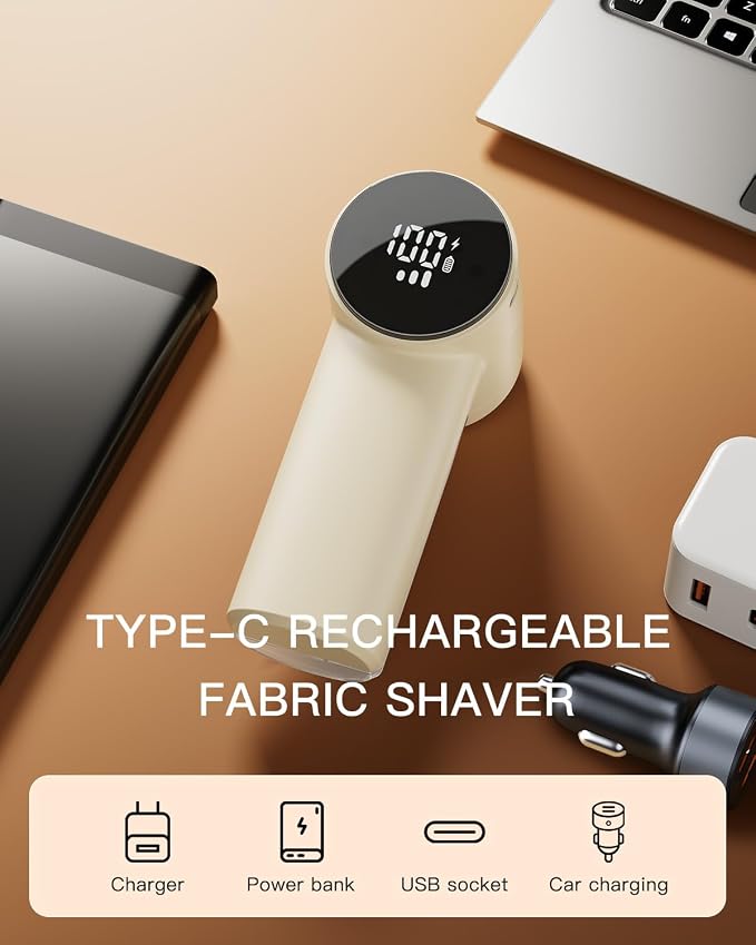 Electric Lint Remover and Fabric Shaver, Rechargeable Clothes Shaver - Image 7