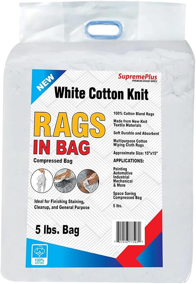 Premium White T-Shirt Cleaning Rags – White Cotton Rags - Image 2