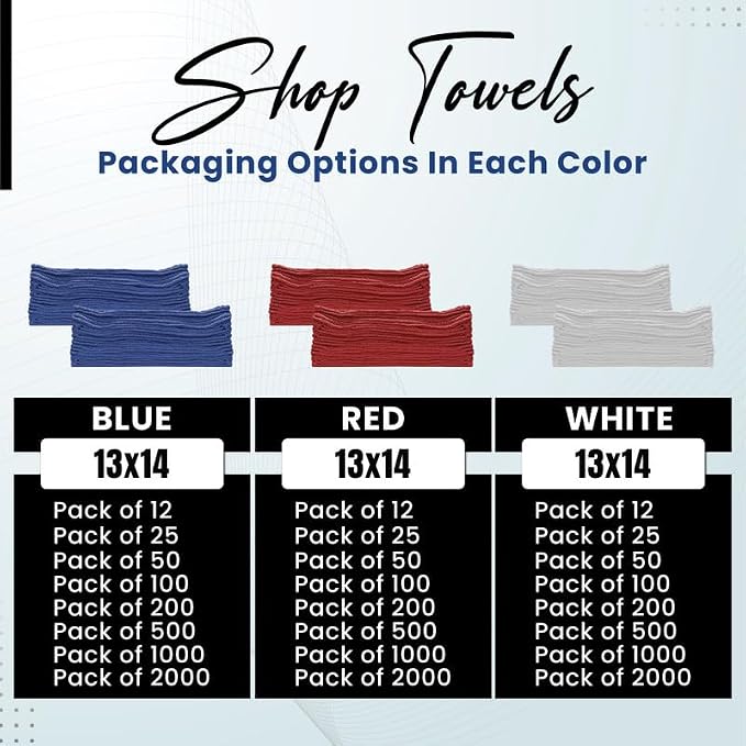 Shop Towels - Bulk Cleaning Towel in a Bag, Mechanic Cotton Wipes - Image 5