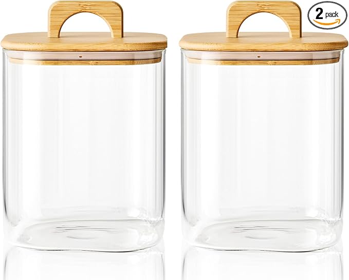 Sweejar 3 qt Glass Jars for Laundry Room Organization, 96 oz Laundry Pods by Sweejarco1949