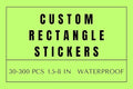 Custom Rectangle Stickers for Business Logo, Custom Rectangle Labels for Candle by YEYABOA
