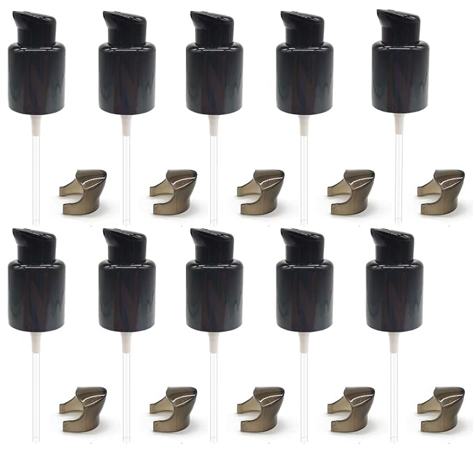 TIHOOD 10PCS Replacement Foundation Pump Black Plastic Cosmetic Liquid by Tihood