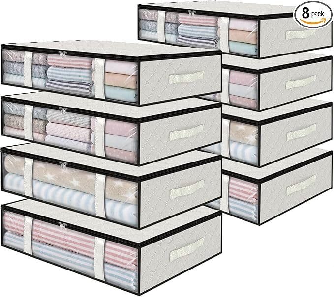 StorageRight Under Bed Storage Bins, Breathable Organizer by StorageRight