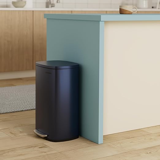 SONGMICS 13 Gallon Trash Can, Stainless Steel Kitchen Garbage Can, Recycling or - Image 2