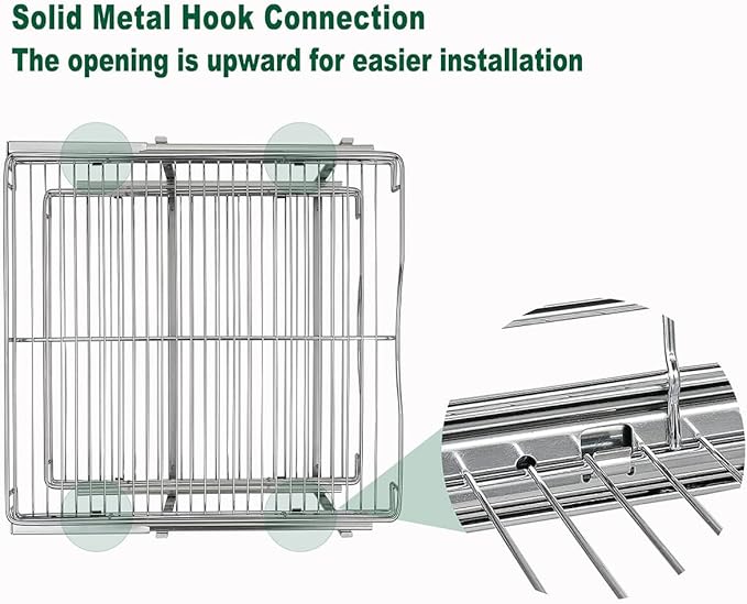 DINDON 2 Tier Pull Out Cabinet Organizer Heavy-Duty Metal Sliding Drawer Shelf - Image 8