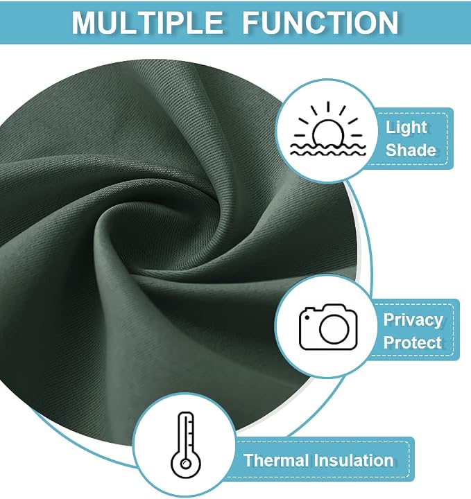 RYB HOME Green Blackout Curtains - Image 7