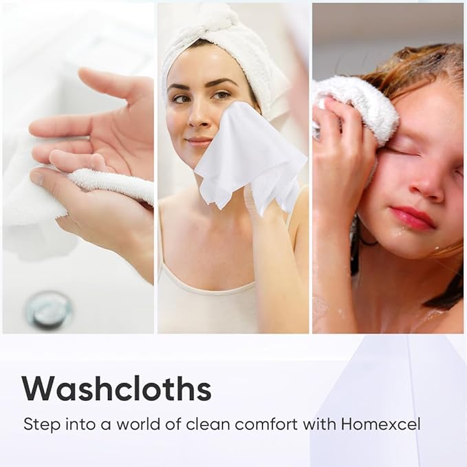 HOMEXCEL Microfiber Washcloths 12 Pack, Highly Absorbent and Soft Face Towel - Image 6