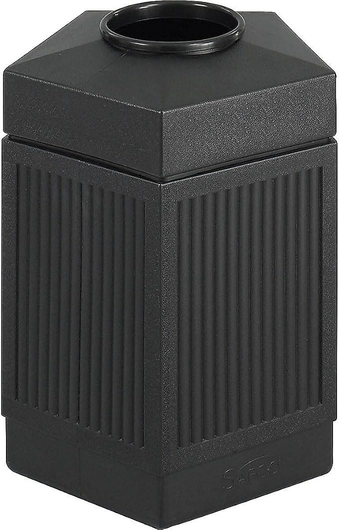 Safco Canmeleon Outdoor-Indoor Open Top Pentagon Trash Can 9486BL, Decorative - Image 2
