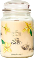 Vanilla Candle 22oz 16" x 9" Reusable Jar Candle 130 Hours Long Burn Time by SpotlessLeopard