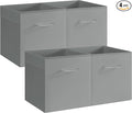 StorageWorks Gray Storage Cubes, 11 Inch Cube Storage Bins by StorageWorks