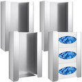 Blulu 4 Pack Glove Box Holder/Dispenser Stainless Steel Triple Wall Mounted by Blulu