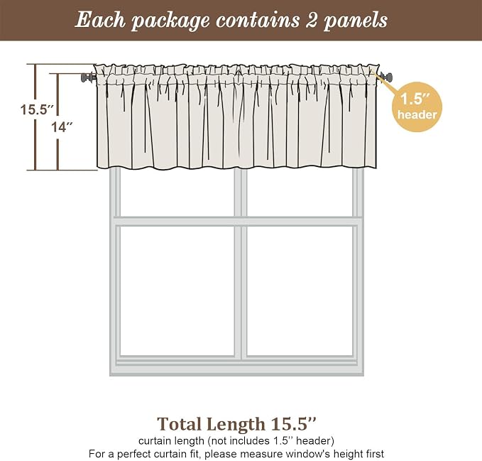 Chyhomenyc Cream Sheer Valances - Image 8