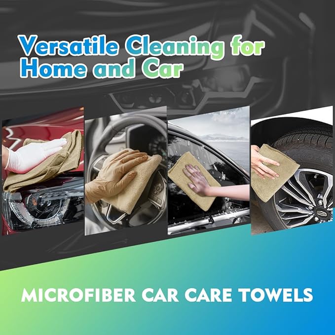 HOMEXCEL Microfiber Cleaning Cloth 6 Pack 12.5 x 12.5 inch Microfiber Towels - Image 4