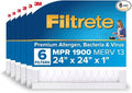 Filtrete 24x24x1 AC Furnace Air Filter, MERV 13, MPR 1900, Premium Allergen by Filtrete