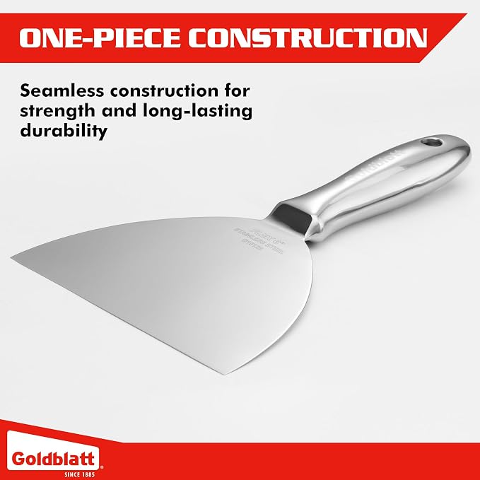 Goldblatt 3-Pack Putty Knife Set, One-Piece Paint Scraper Tool, All Stainless - Image 3