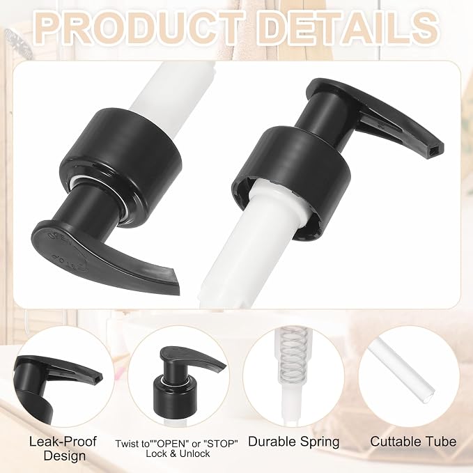 uxcell 6 Pcs Soap Dispenser Pump Heads Soap Dispensers Top Pumps Replacement - Image 3