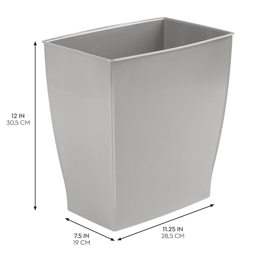iDesign Small Bathroom Trash Can, Made in USA - Image 3