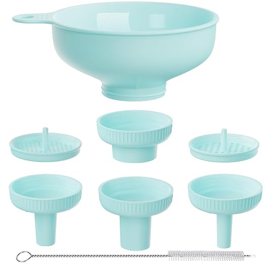 Wide Mouth Kitchen Funnel, Food Grade Plastic Cooking Canning Funnel by BALIWELL