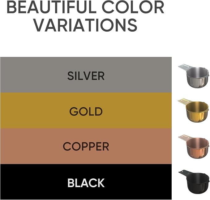 Color Up ⅔ Cup Measuring Cup – Premium Copper Stainless Steel, Accurate - Image 4