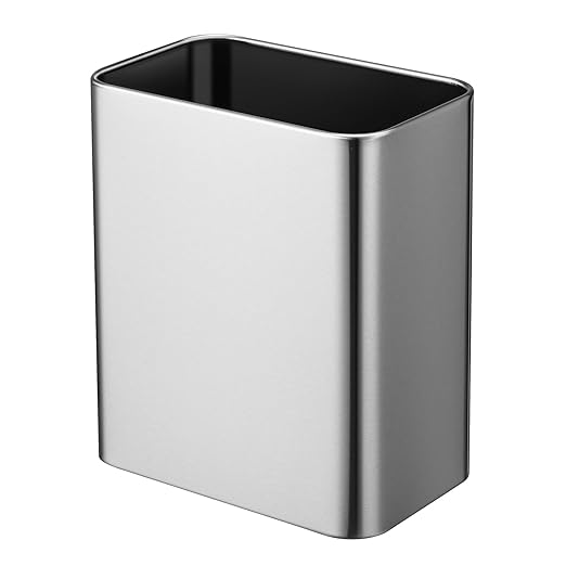 TIPGO Small Metal Trash Can, 2.1 Gallon Slim Trash Can by TIPGO
