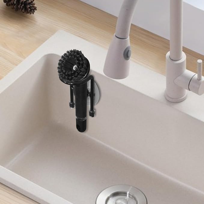 Sink Brush Holder, Magnetic Kitchen Sink Caddy Holder, Soap Dispensing Palm - Image 3