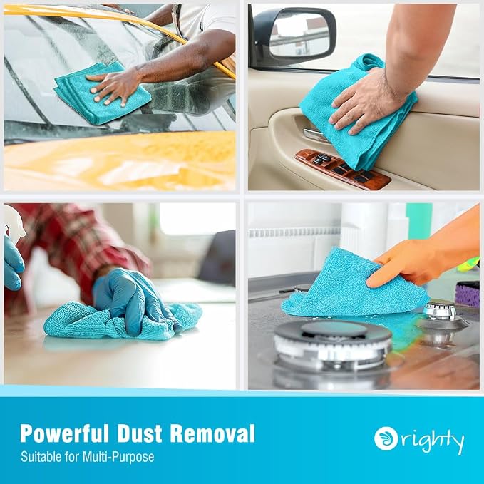 Orighty Microfiber Cleaning Cloth, 12 Pack Microfiber Towels - Image 4