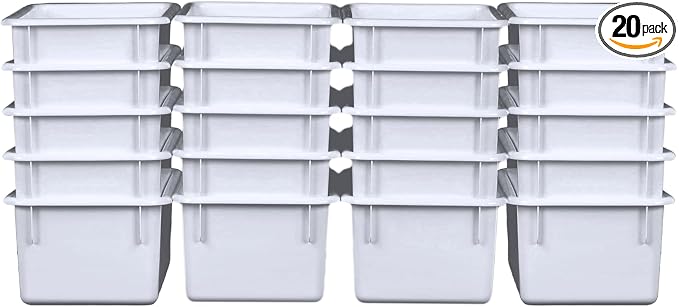 Wood Designs Cubby Storage Bin, Heavy Duty Plastic Containers by Unknown
