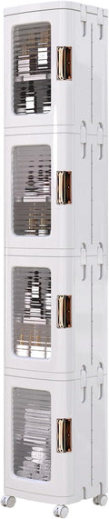 VECELO 4-Tier Tall Narrow Storage Cabinet by VECELO