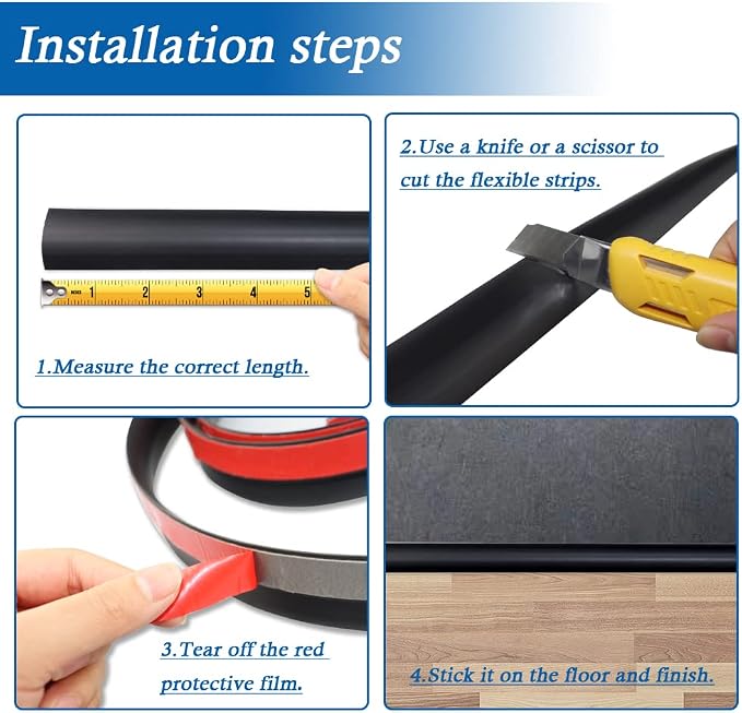 Floor Transition Strip Self Adhesive Carpet & Flooring Transitions Edging Trim - Image 5