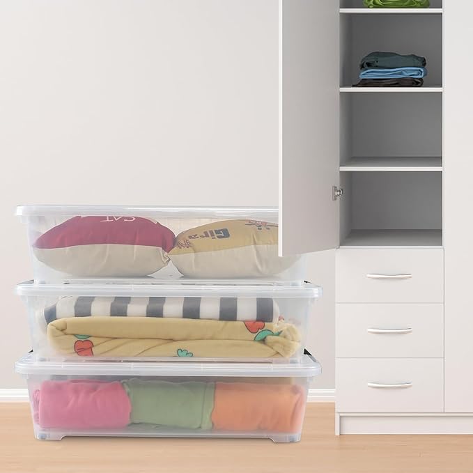 50 Quart Clear Plastic Under Bed Storage Bin - Image 4