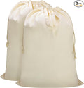 Canvas Laundry Bag with Handles & Drawstring Closure 27.5”x35", Thick Cotton by CALACH