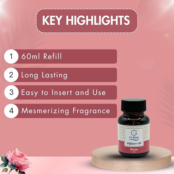 G's Breeze Rose Diffuser Oil Refill - Image 3
