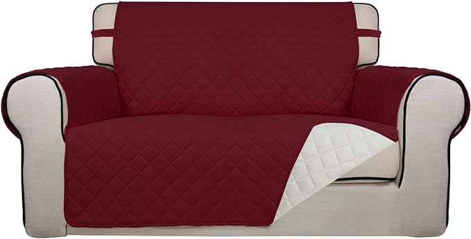PureFit Reversible Quilted Sofa Cover, Water Resistant Slipcover Furniture by PureFit