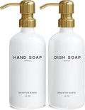 Luxury Glass Hand and Dish Soap Dispenser Set by Brighter Barns by BrighterBarns