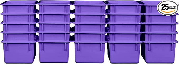 Wood Designs Cubby Storage Bin, Heavy Duty Plastic Containers by Unknown