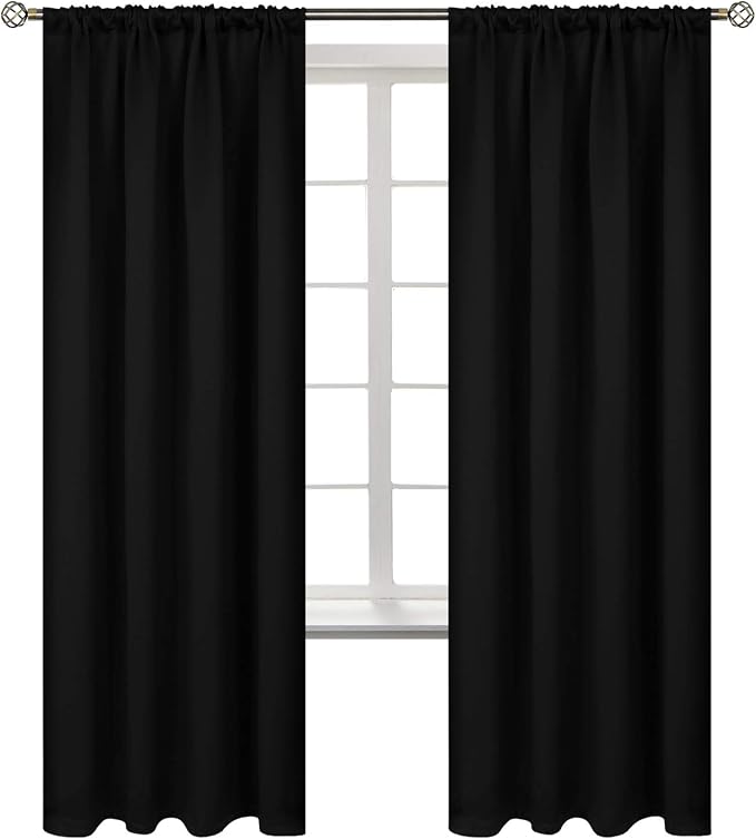 BGment Black Blackout Curtains for Bedroom 52 x 72 Inch Long by BGment