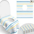 Toilet Seat Covers Disposable, Large Waterproof Potty Covers by POIKSHARK