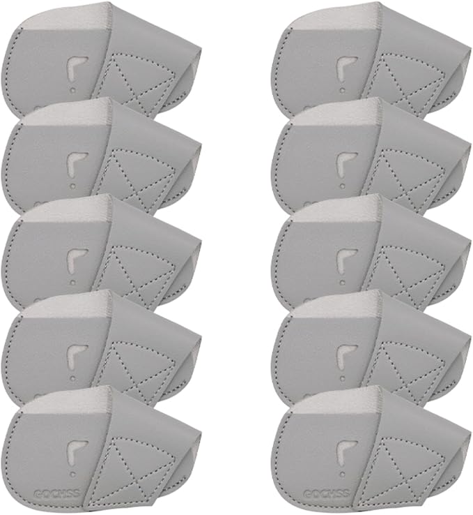 I Golf Iron Headcovers 10pcs PU Fit Both Right-Handed Clubs Golf Club Protector by GOCHSS