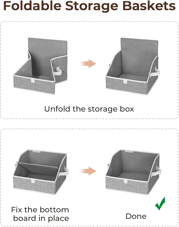StorageWorks Closet Storage Bins, Trapezoid Organizer Box - Image 5