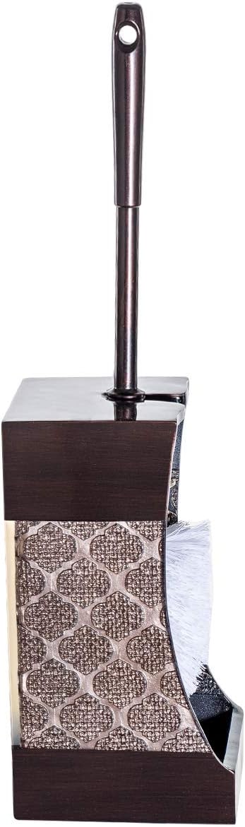 Dahlia Brown Toilet Brush with Holder Set - Image 5