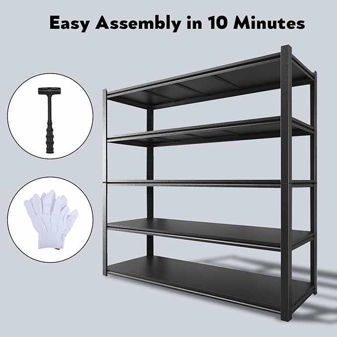 48.2" W Garage Shelving 3000LBS Storage Shelves Heavy Duty Garage Storage - Image 8