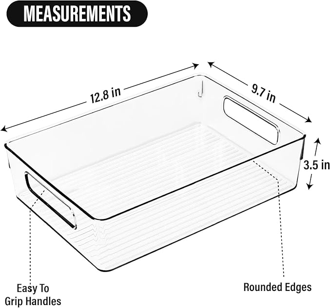 Large Clear Plastic Storage Bins, Pantry Organizers and Storage Containers - Image 3
