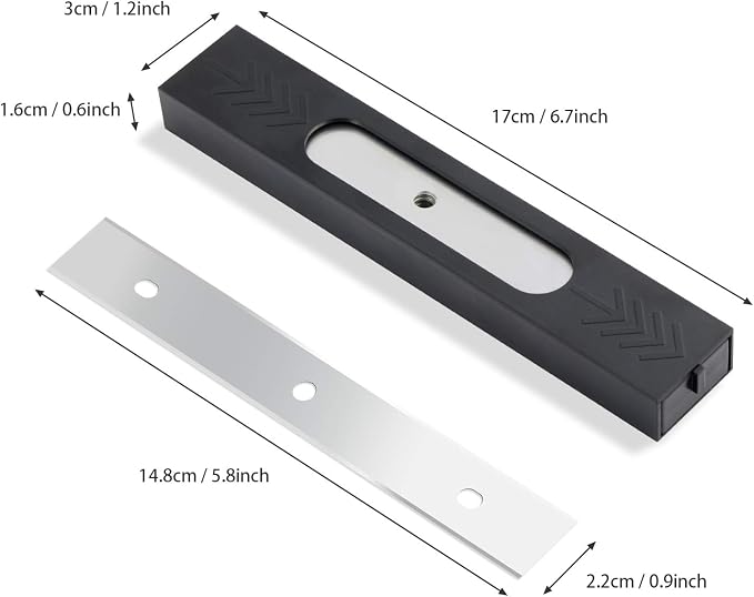 EHDIS 6 inch Razor Blades Paint Scraper Replacement Stainless Steel Blades - Image 2