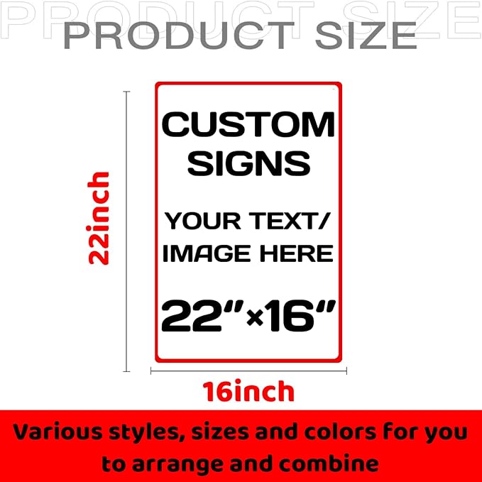 Custom Sign, Personalized Metal Signs, Aluminum Weatherproof Metal Sign - Image 2