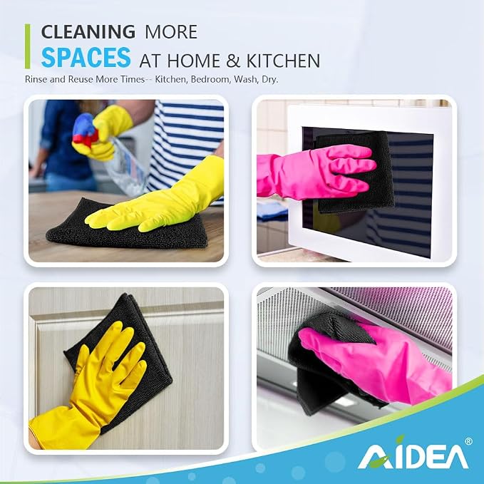 AIDEA Microfiber Cleaning Cloth 100PK, Soft Microfiber Towels - Image 6